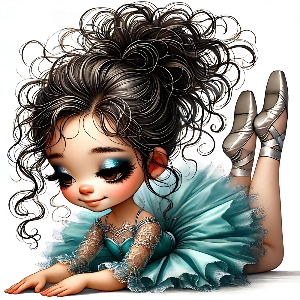 6pc Ballerina Girl Prints - Picture 2 of 6